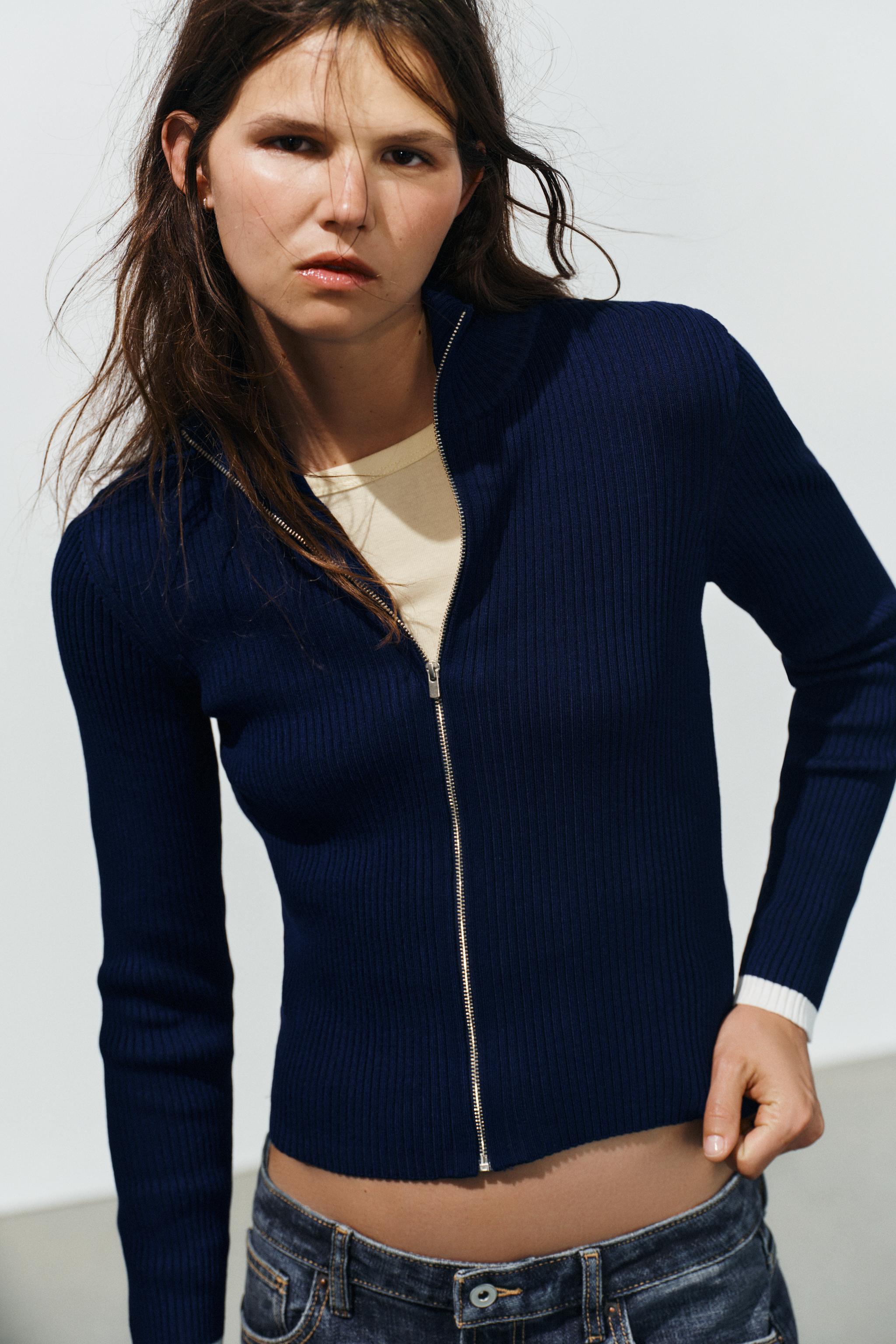RIB KNIT CARDIGAN